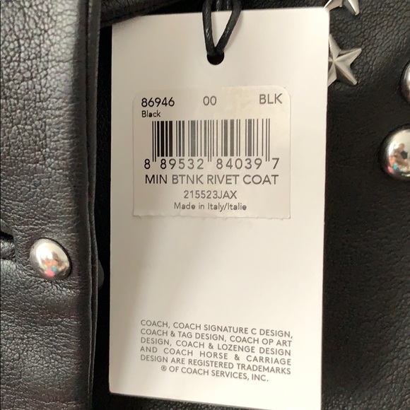 Black Rivet Coat - Picture 3 of 8